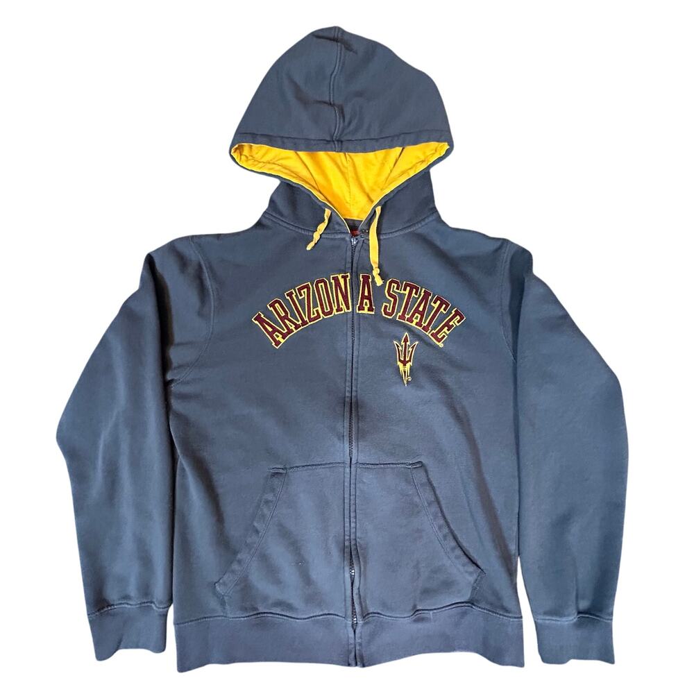 Arizona State Full Zip Hoodie by Cover One Apparel Men's‎ Size M Gray Yellow